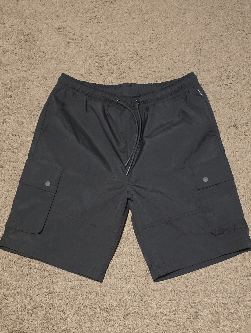 Men's South Polo Black Shorts with Drawstring